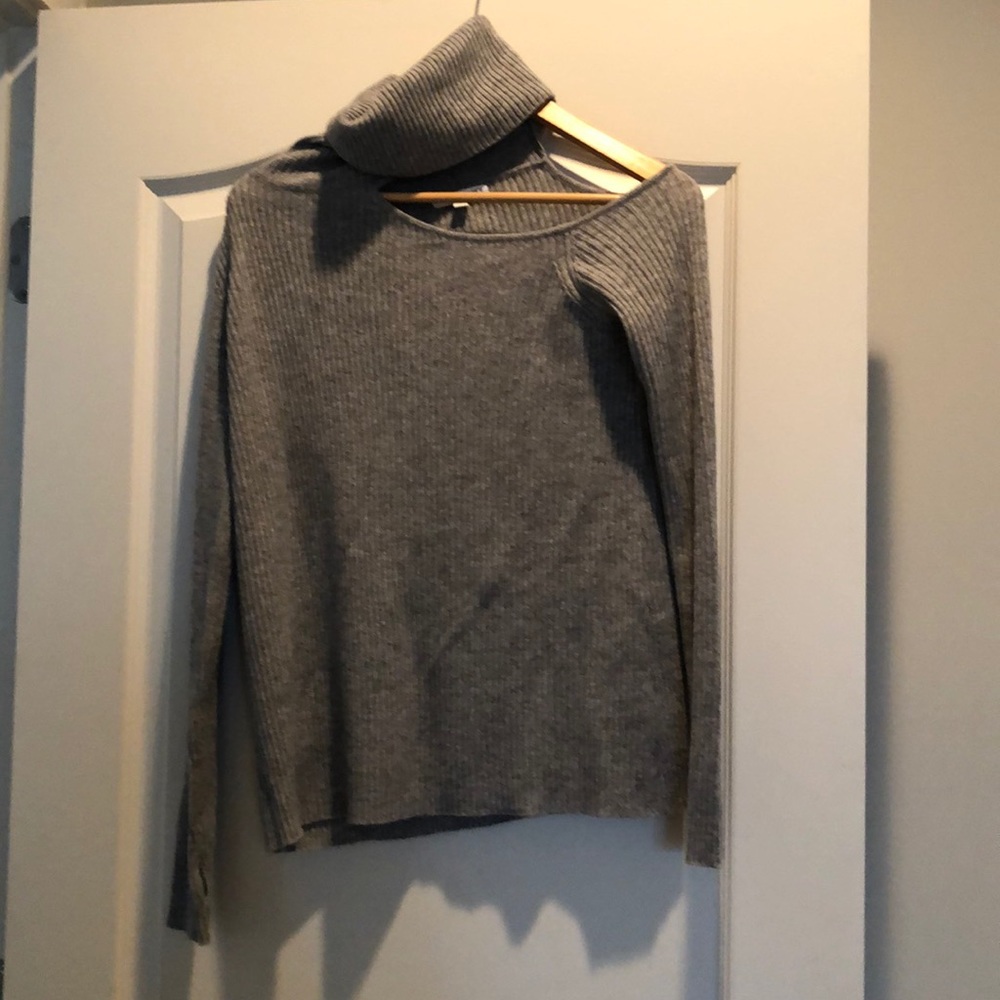 Cold shoulder sweater